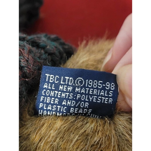 Vintage 1998 BOYDS Bear Mr Trumbull Jointed Bear Sweater Bow Tie J B Bean - Picture 7 of 7